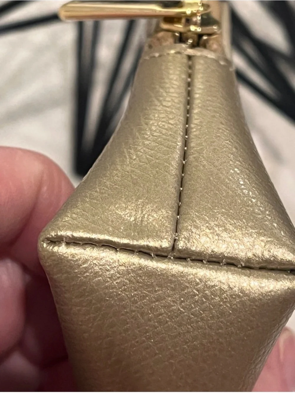 Furla Metallic Gold Dome Cosmetic Pouch - Picture 4 of 5